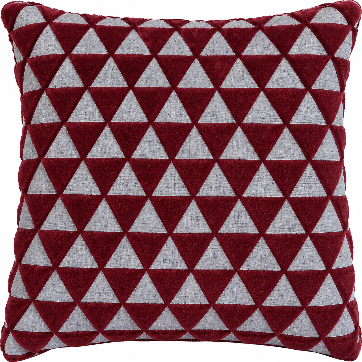 Luxury Geometric Scatter Cushion – Maroon & Silver Grey - Image 2