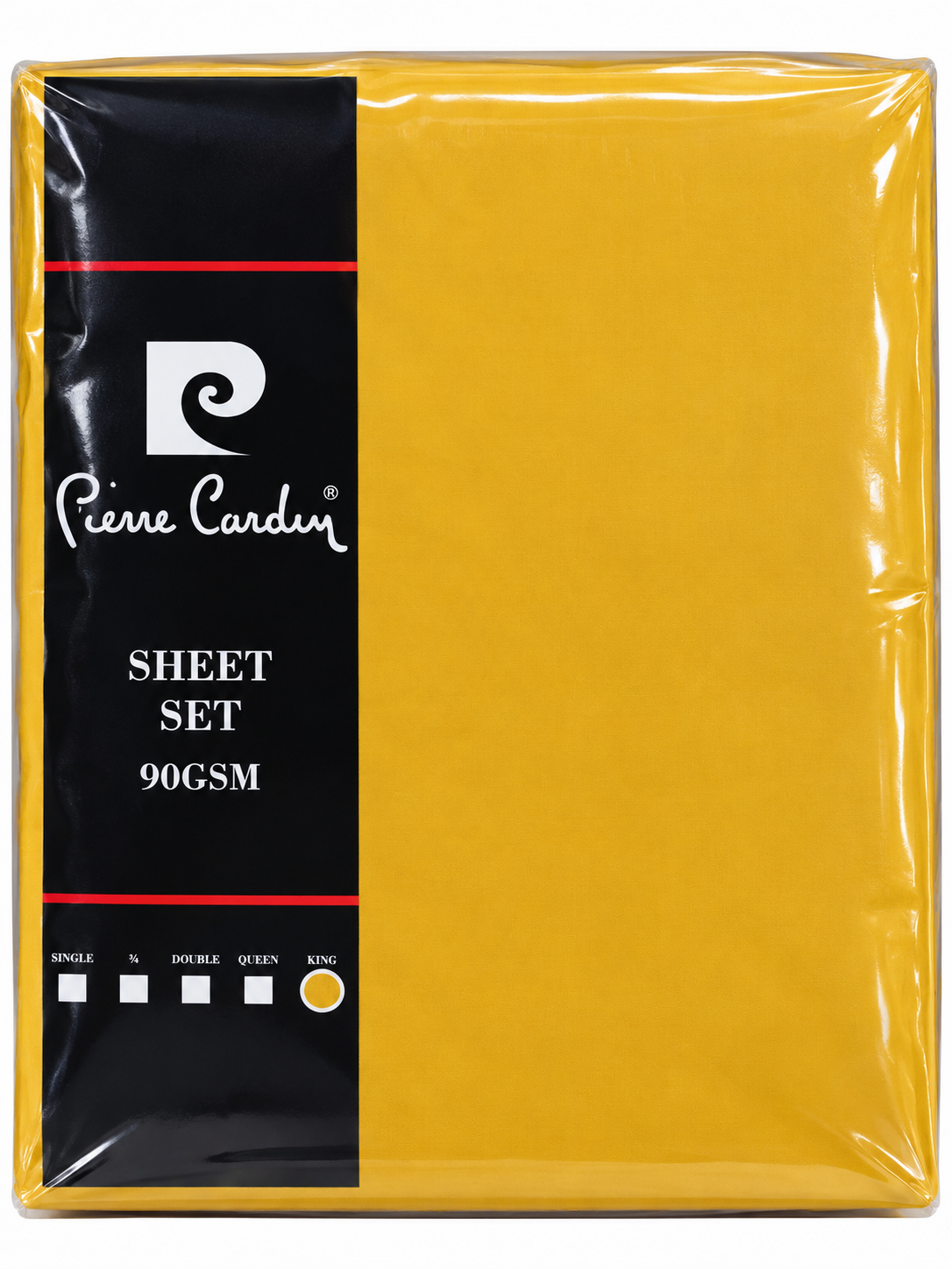 Pierre Cardin Fitted Sheet Set – Mustard Yellow - Image 2