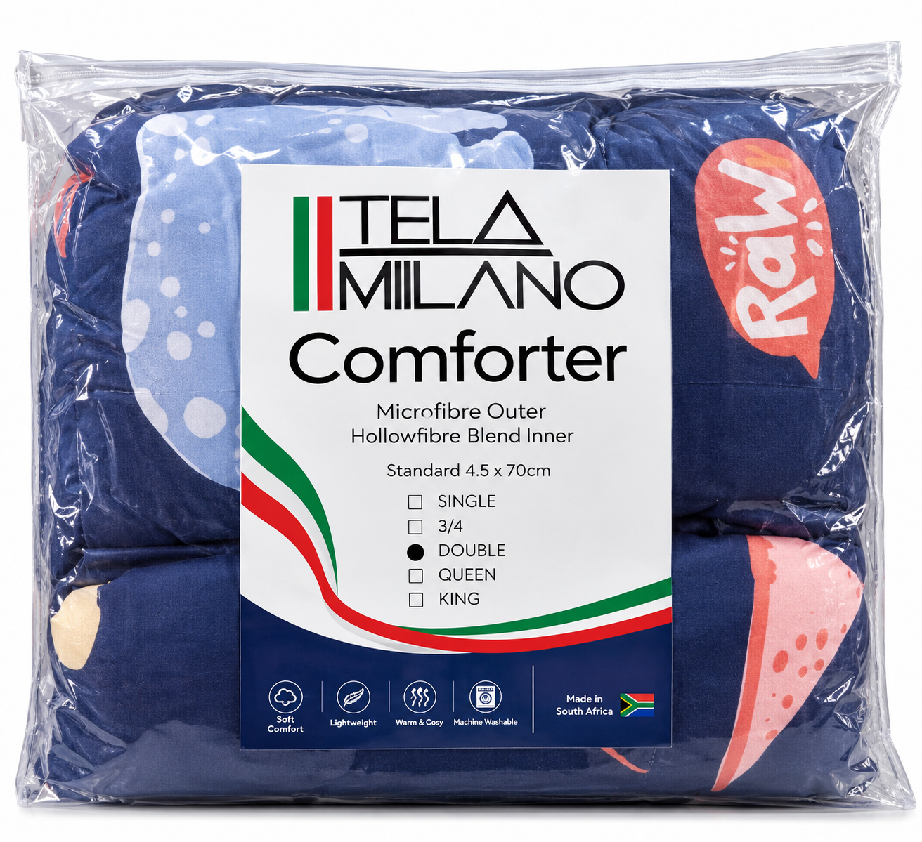 TELA MILANO Dinosaur Comforter – Navy Blue - Image 2