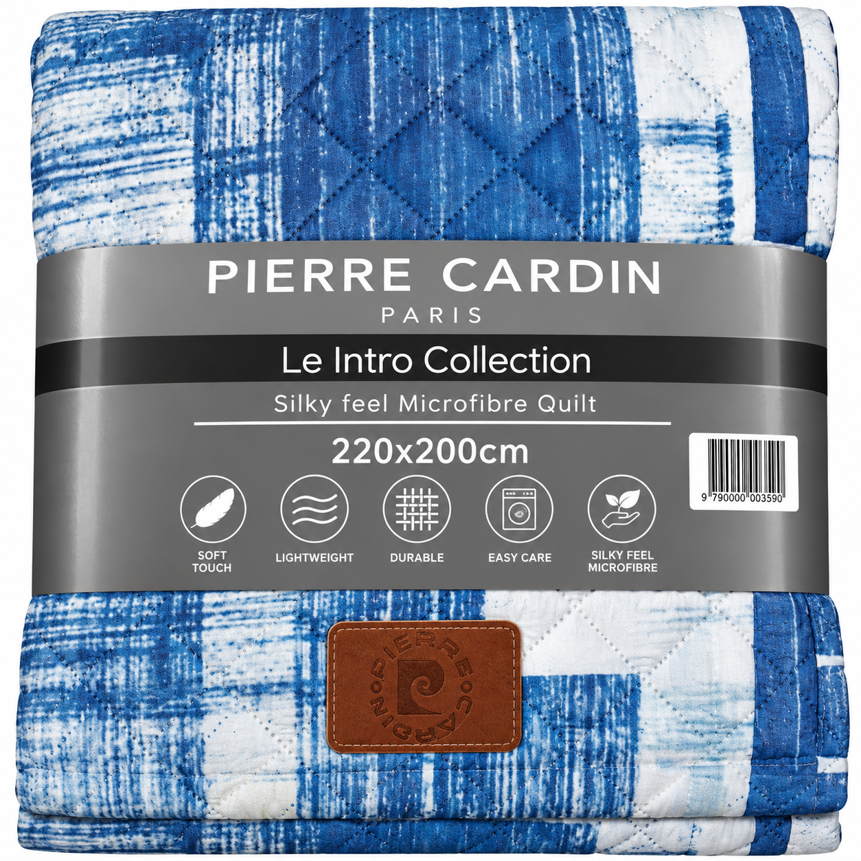Pierre Cardin Le Intro Collection – Blue and White Microfibre Quilt - Image 2