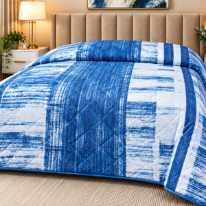 Pierre Cardin Le Intro Collection – Blue and White Microfibre Quilt