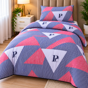 Pierre Cardin Luxe Triangle – Silky Feel Duvet Cover Set - Lux Triangle