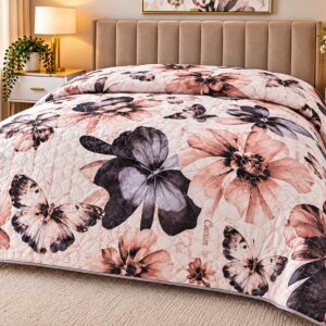 Pierre Cardin Le Intro Silky Feel Microfibre Quilt – Floral Blush