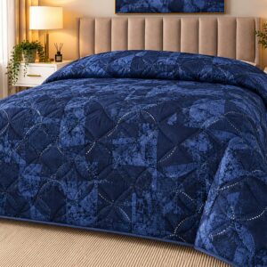 Pierre Cardin Le Intro Collection – Navy Blue Microfibre Quilt