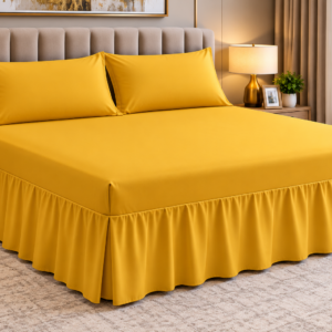 Pierre Cardin Le Intro EasyFit Combo – Silky Feel Microfiber Fitted Sheet with Night Frill & Pillowcases