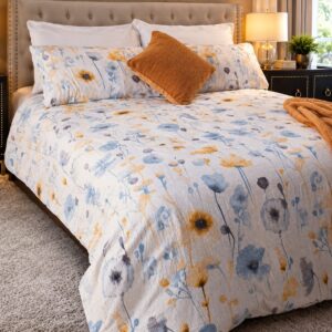 Pierre Cardin Paris – Washed Floral Duvet Cover 3PCs Set